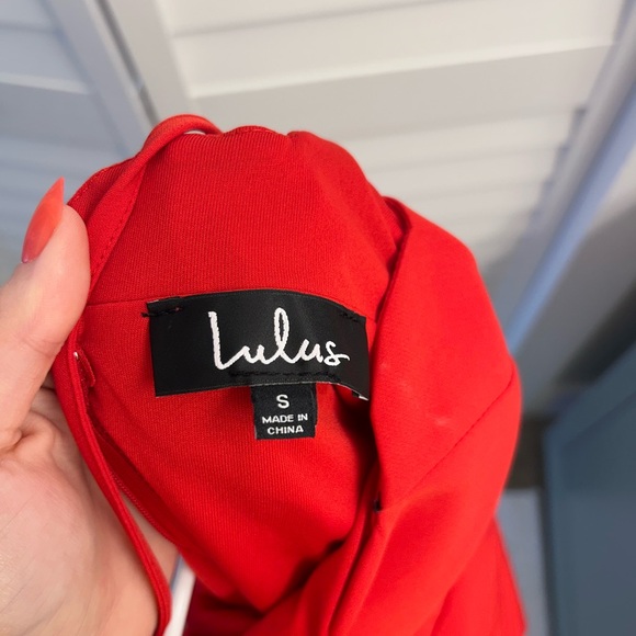 Red High Neck Short Dress from Lulus - Picture 5 of 5